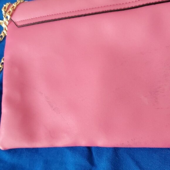 Yoki pink laser cut soft faux leather crossbody bag wristlet clutch - Picture 9 of 16